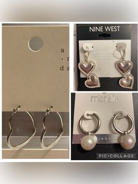 Bundle of Silver Earrings (3)